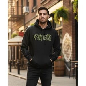 Crunchyroll Jujutsu Kaisen‎ Double Sided Anime Graphic Hoodie Men's Size L Black